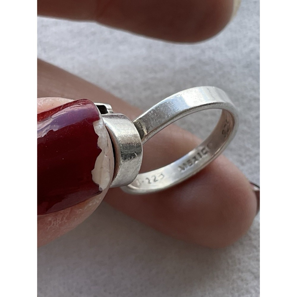 Mexico 925 Sterling Silver Spiral Ring Size 7 Vintage Estate Jewelry - Picture 3 of 7